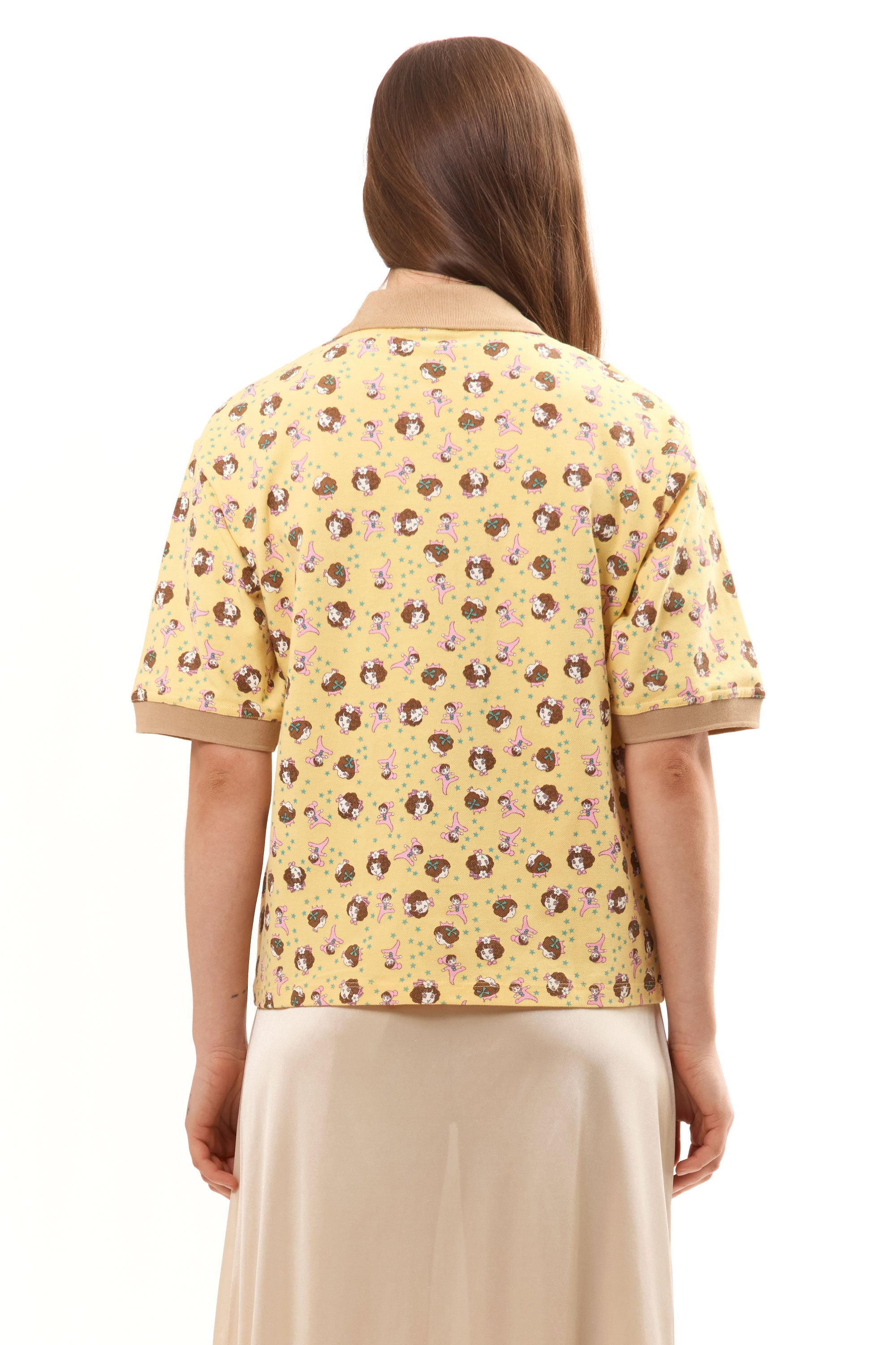 The GIRL BABY YELLOW POLO SHIRT available online with global shipping, and in PAM Stores Melbourne and Sydney.