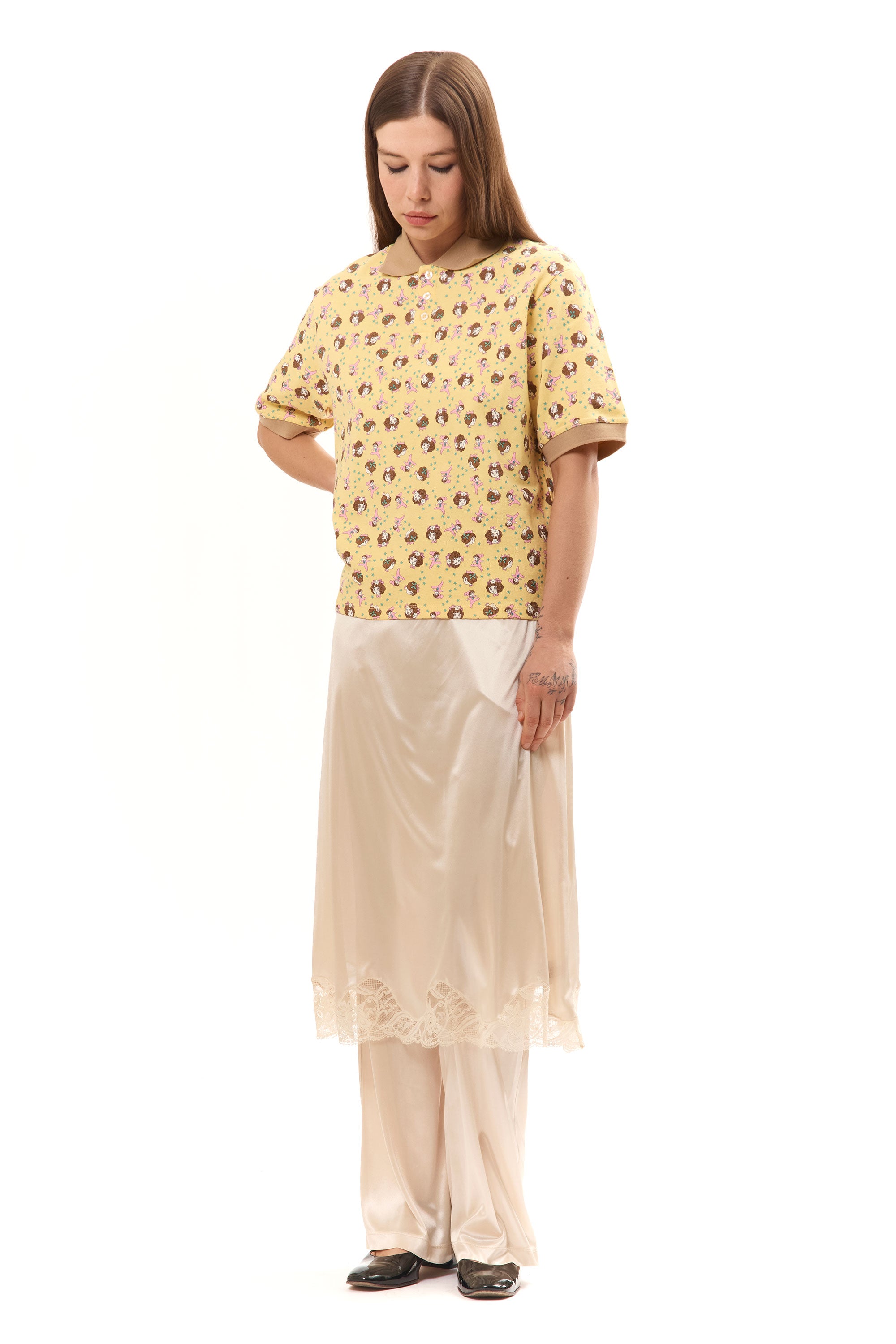 The GIRL BABY YELLOW POLO SHIRT available online with global shipping, and in PAM Stores Melbourne and Sydney.