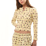 The GIRL BABY YELLOW THERMAL TOP available online with global shipping, and in PAM Stores Melbourne and Sydney.