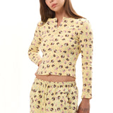 The GIRL BABY YELLOW THERMAL TOP available online with global shipping, and in PAM Stores Melbourne and Sydney.