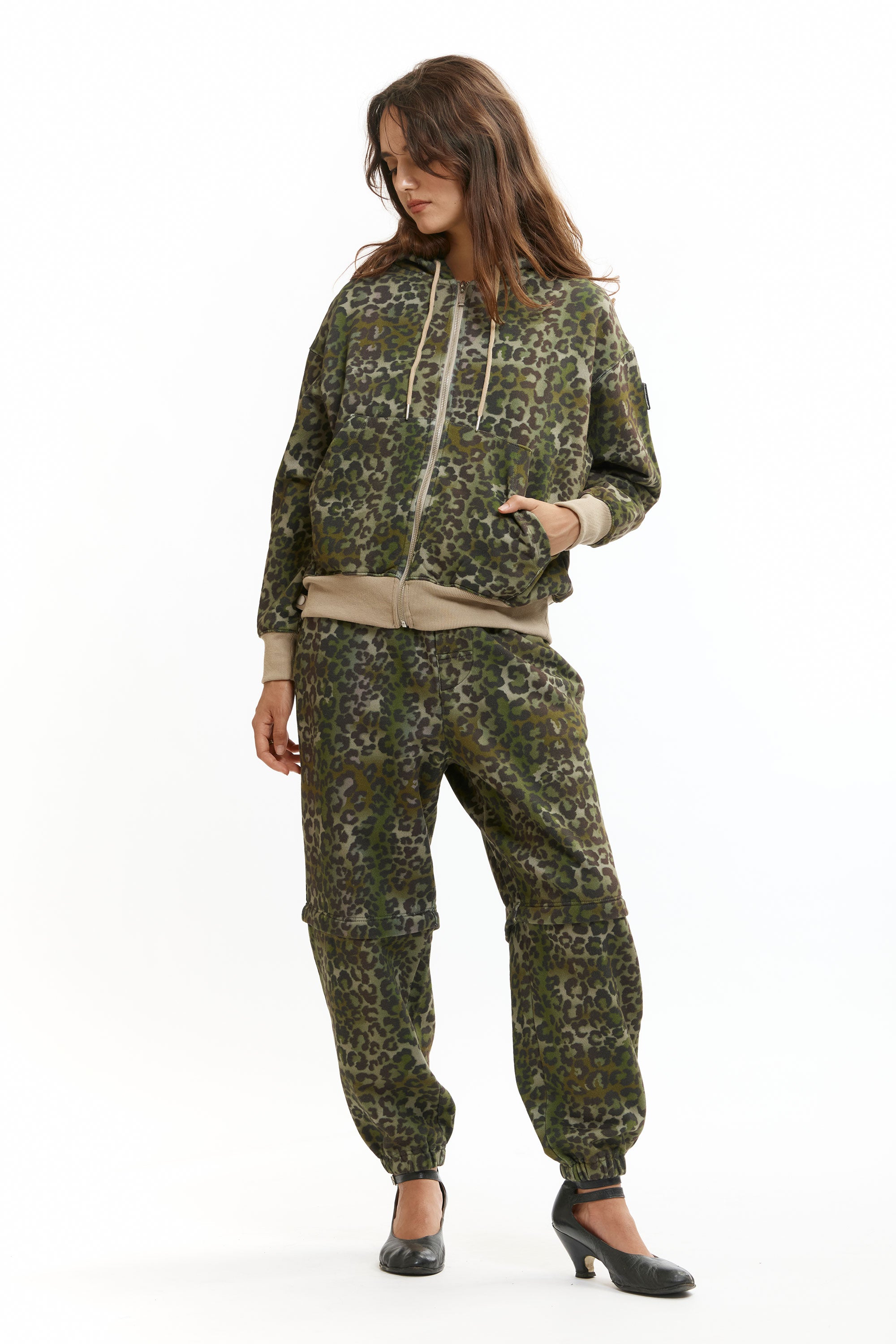 The ZIP HOODIE LEOPARD available online with global shipping, and in PAM Stores Melbourne and Sydney.