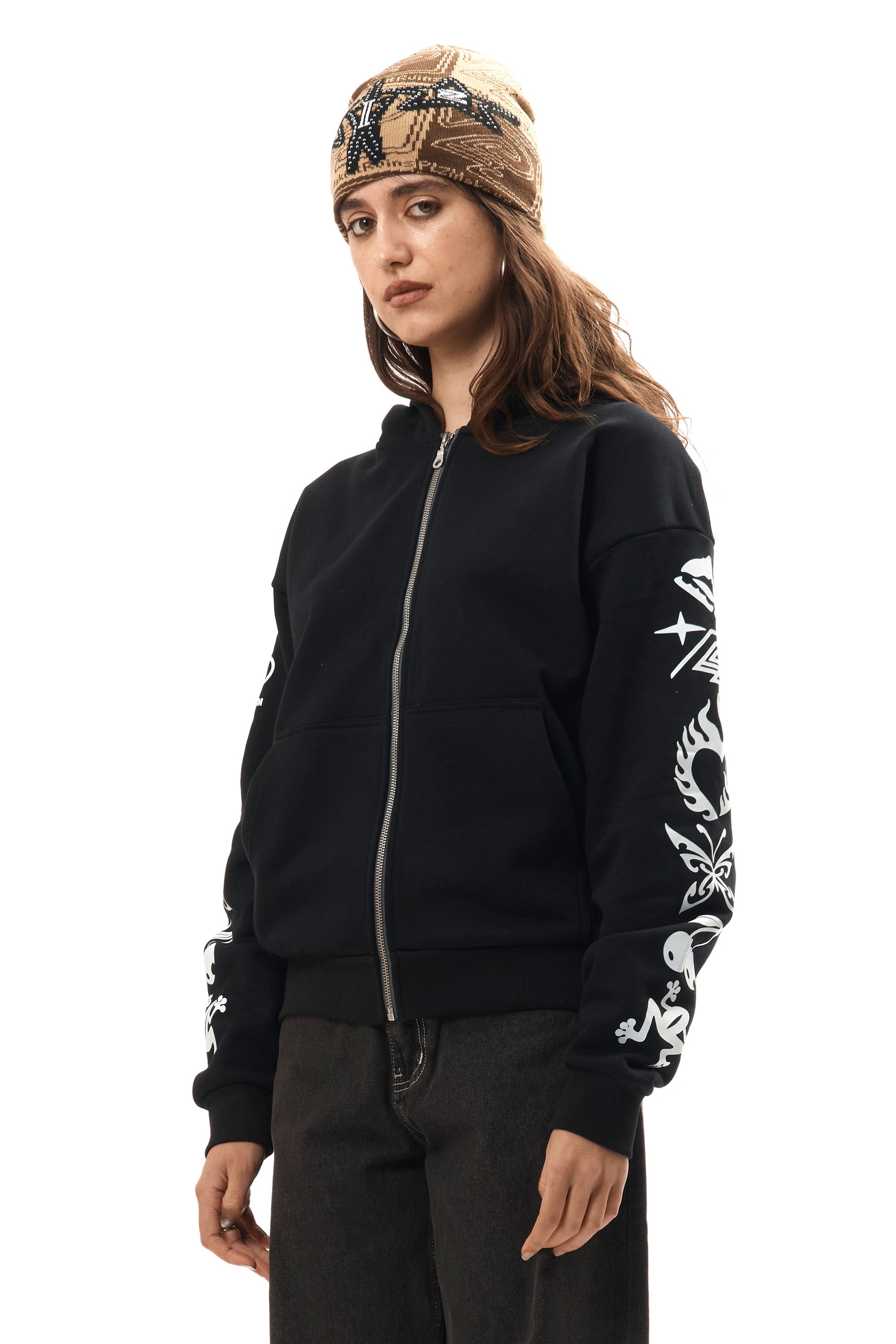 The Elemental Zip-Up Hoodie Black available online with global shipping, and in PAM Stores Melbourne and Sydney.