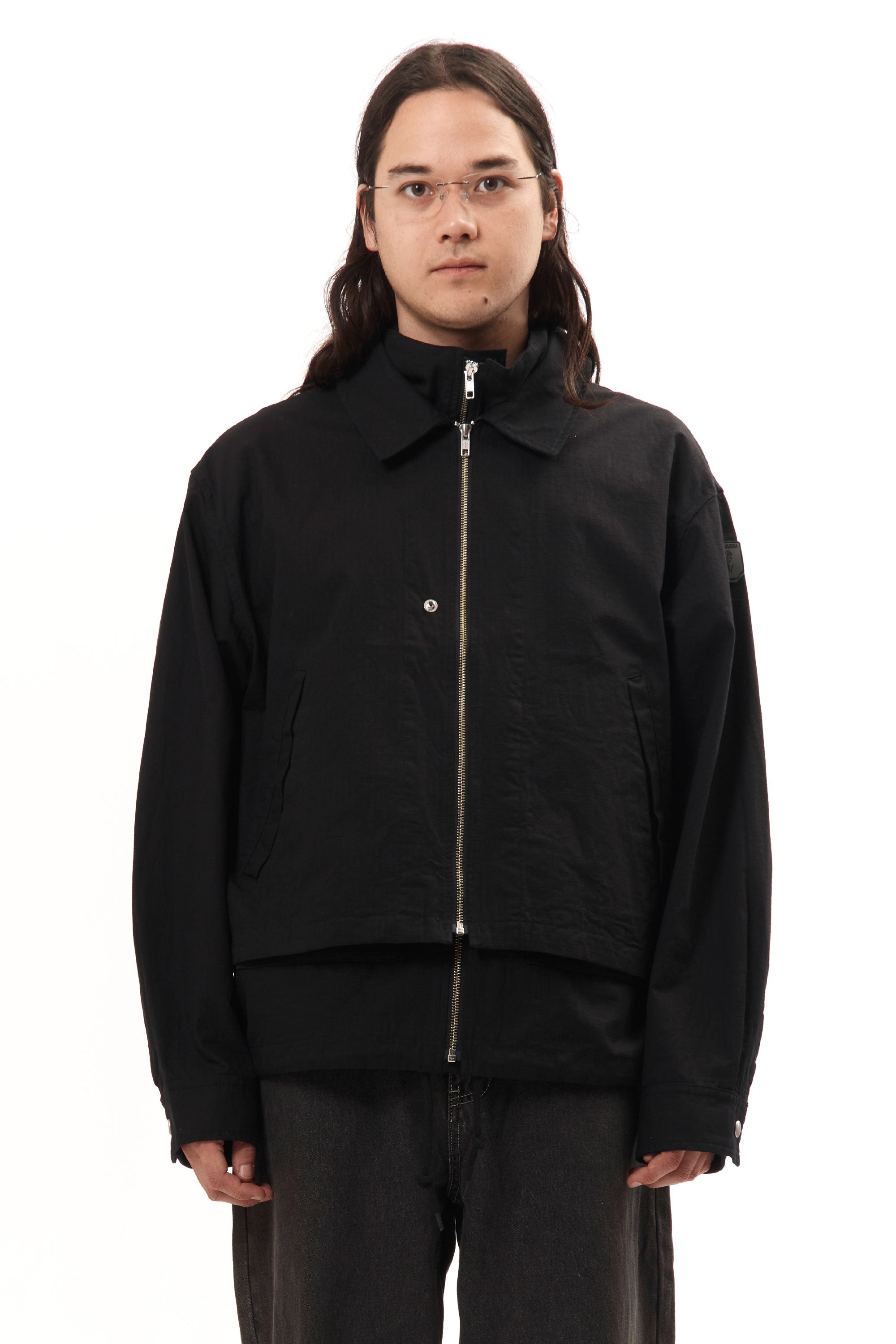 The DOUBLE ZIP RIPSTOP JACKET BLACK available online with global shipping, and in PAM Stores Melbourne and Sydney.