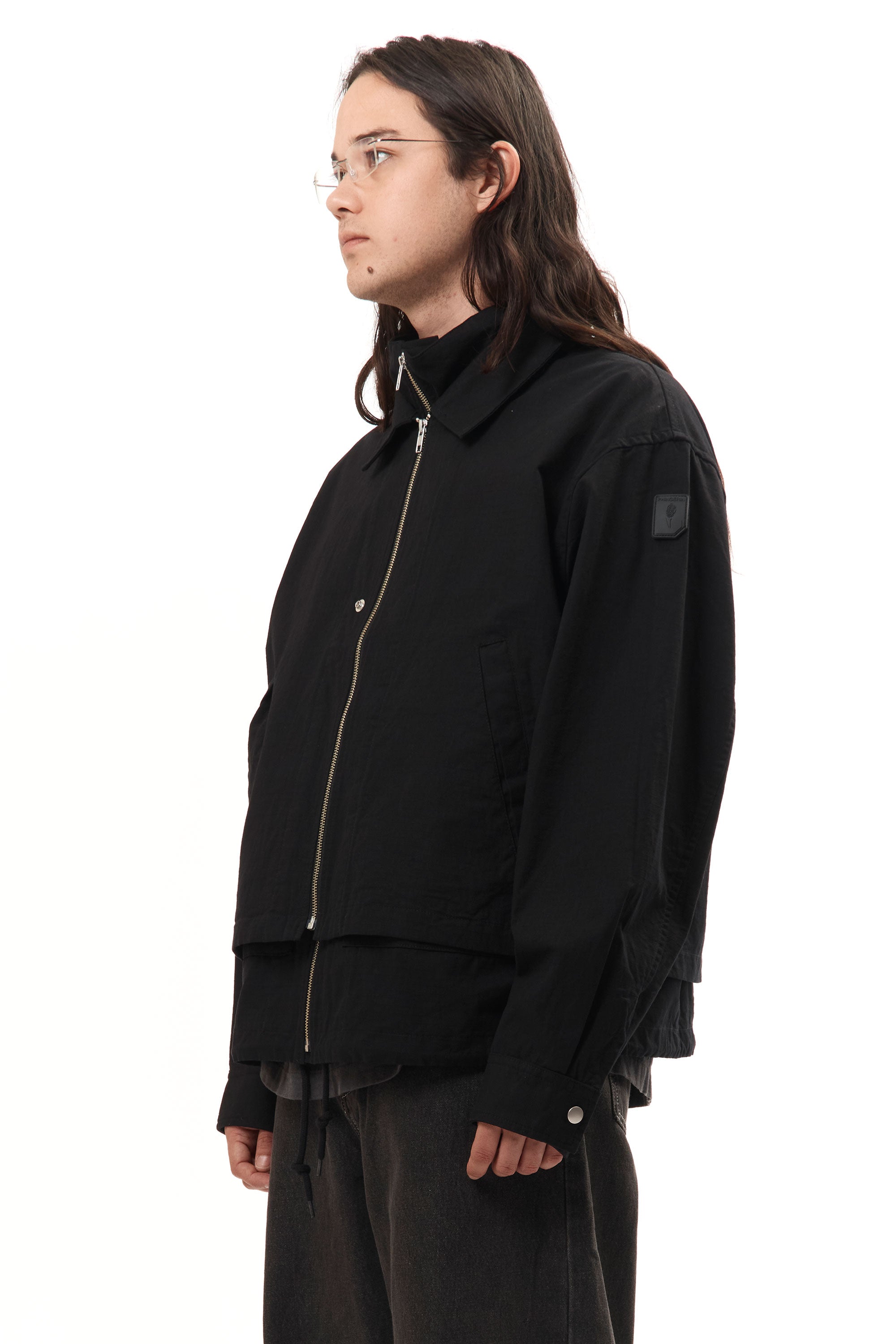 The DOUBLE ZIP RIPSTOP JACKET BLACK available online with global shipping, and in PAM Stores Melbourne and Sydney.