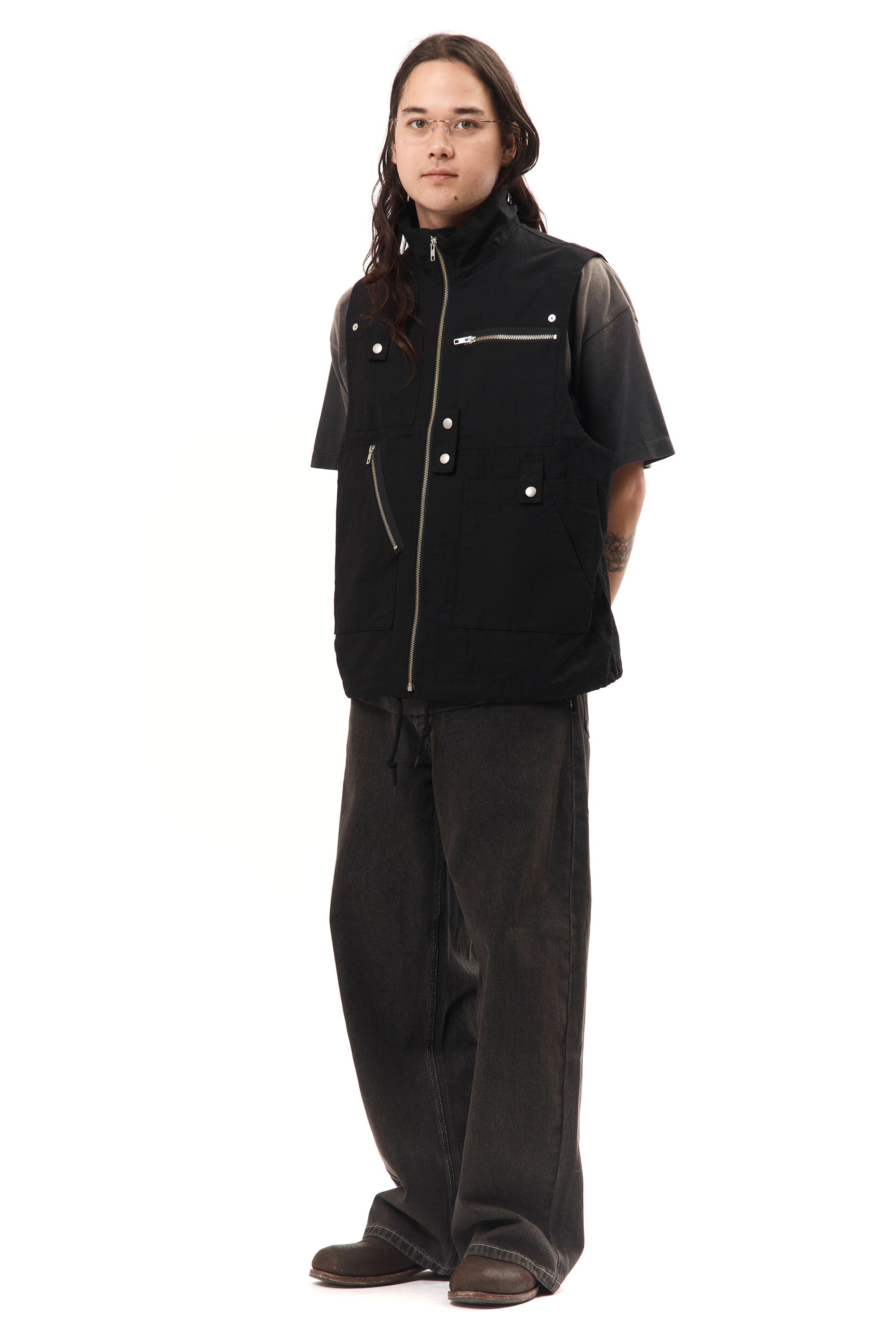 The DOUBLE ZIP RIPSTOP JACKET BLACK available online with global shipping, and in PAM Stores Melbourne and Sydney.