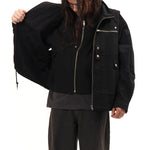 The DOUBLE ZIP RIPSTOP JACKET BLACK available online with global shipping, and in PAM Stores Melbourne and Sydney.