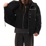 The DOUBLE ZIP RIPSTOP JACKET BLACK available online with global shipping, and in PAM Stores Melbourne and Sydney.