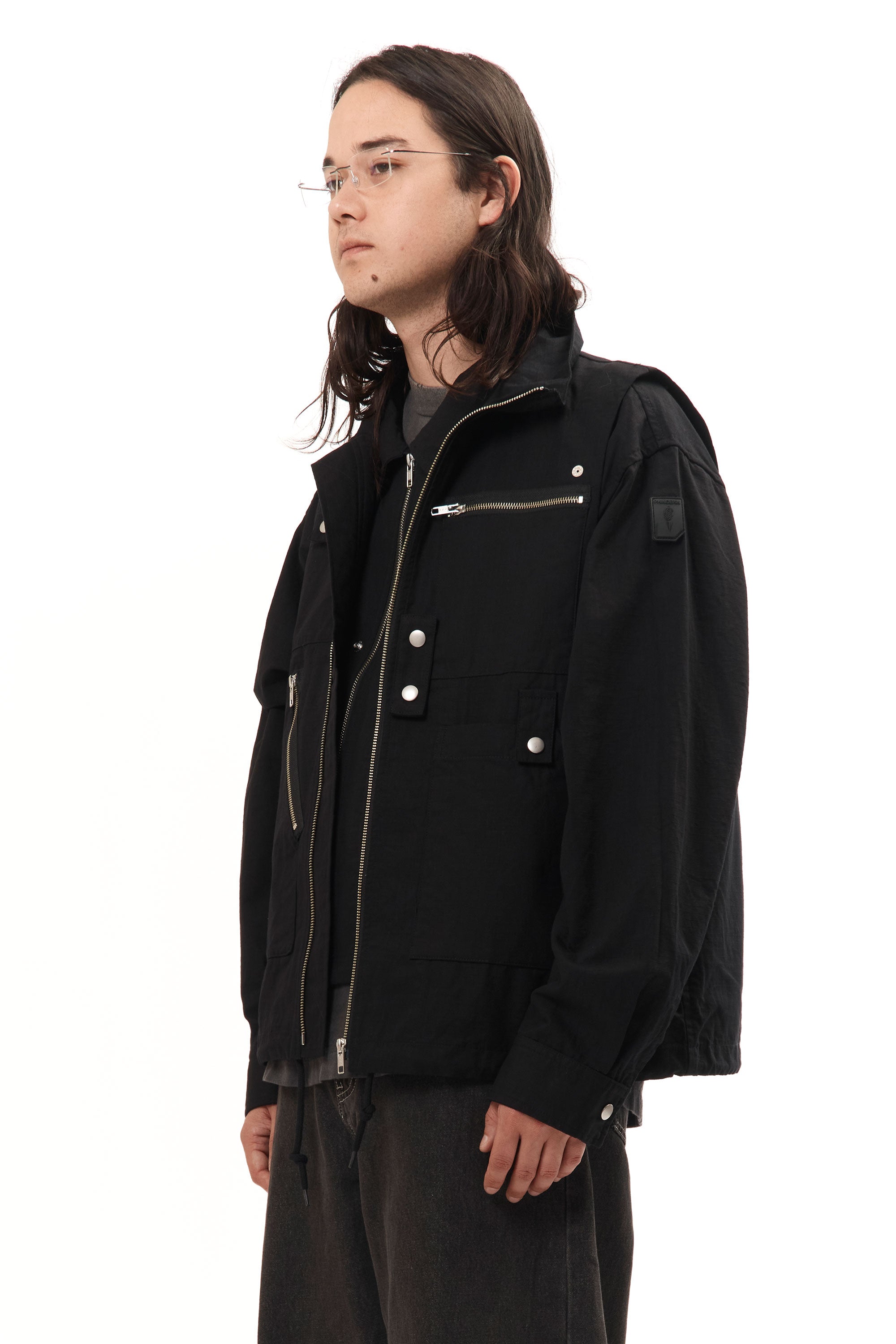 The DOUBLE ZIP RIPSTOP JACKET BLACK available online with global shipping, and in PAM Stores Melbourne and Sydney.