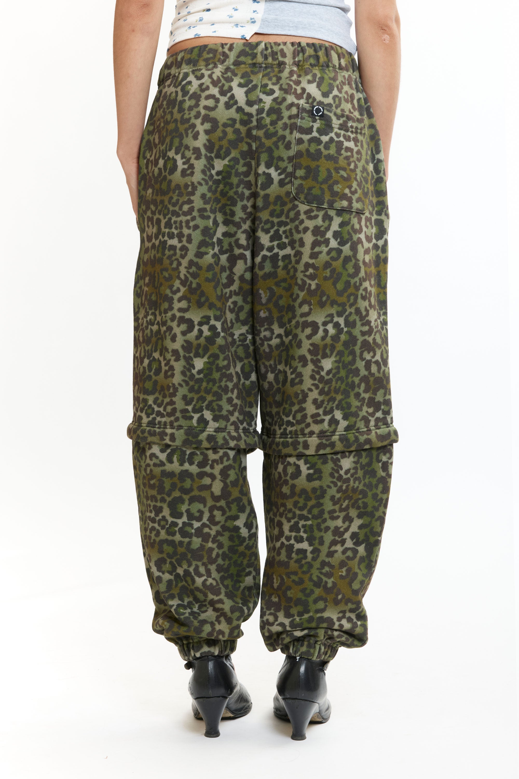 The CONVERTIBLE SWEATPANTS LEOPARD available online with global shipping, and in PAM Stores Melbourne and Sydney.