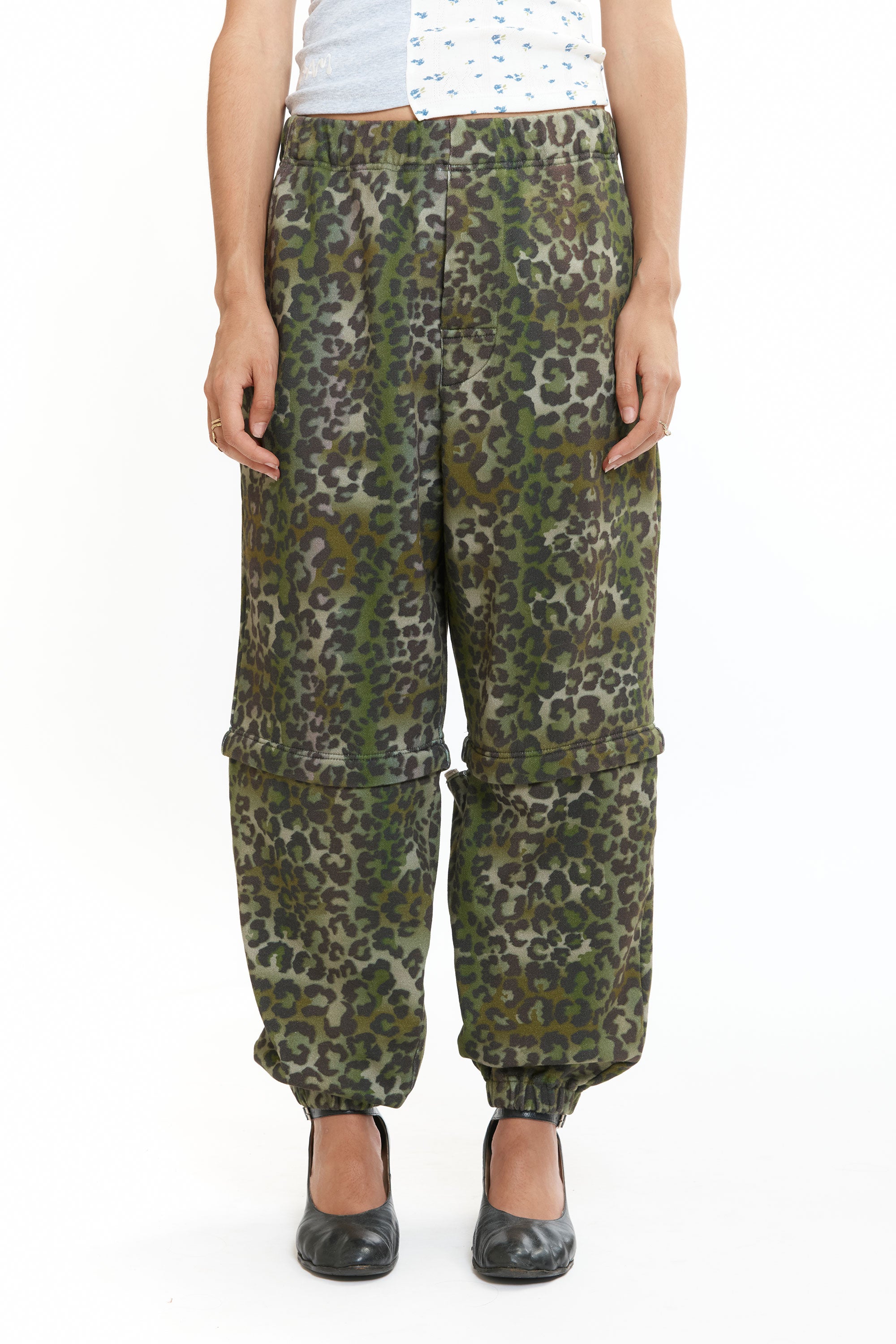 The CONVERTIBLE SWEATPANTS LEOPARD available online with global shipping, and in PAM Stores Melbourne and Sydney.