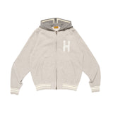 The ZIP-UP HOODIE GREY available online with global shipping, and in PAM Stores Melbourne and Sydney.