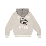 The ZIP-UP HOODIE GREY available online with global shipping, and in PAM Stores Melbourne and Sydney.