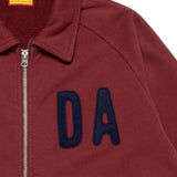 The ZIP-UP SWEATSHIRT BURGUNDY available online with global shipping, and in PAM Stores Melbourne and Sydney.