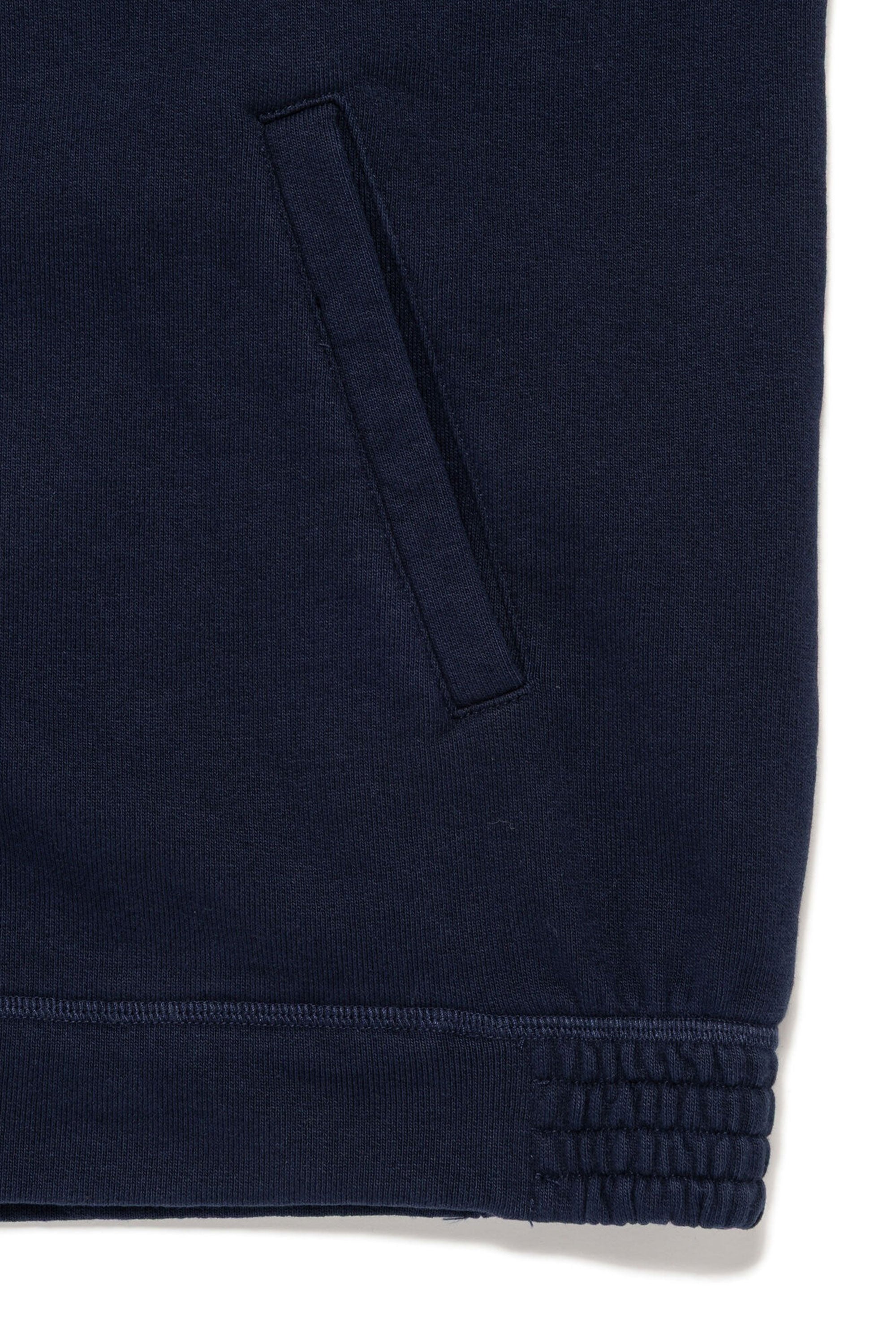 The ZIP-UP SWEATSHIRT NAVY available online with global shipping, and in PAM Stores Melbourne and Sydney.