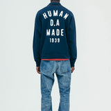 The ZIP-UP SWEATSHIRT NAVY available online with global shipping, and in PAM Stores Melbourne and Sydney.