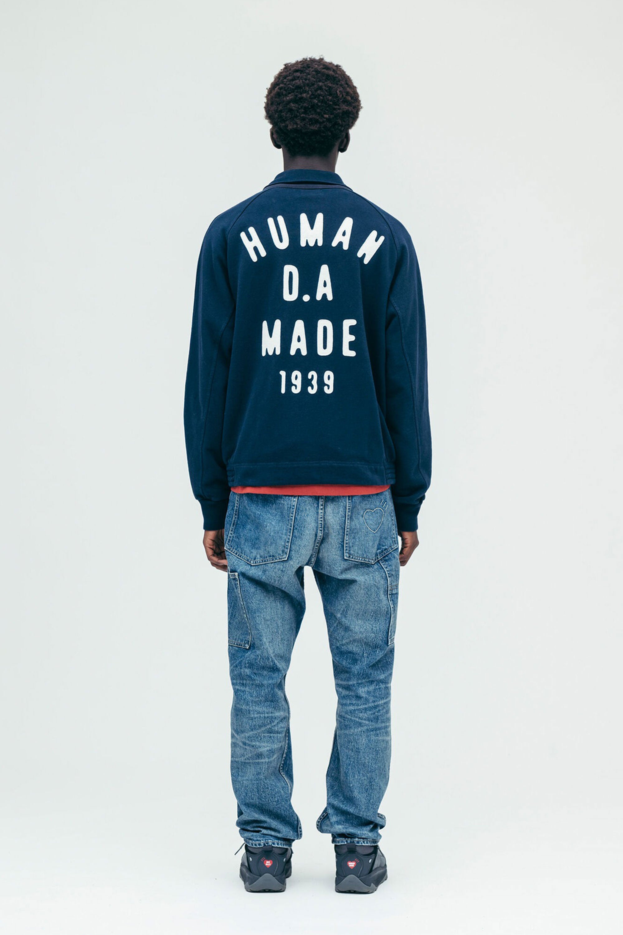 The ZIP-UP SWEATSHIRT NAVY available online with global shipping, and in PAM Stores Melbourne and Sydney.