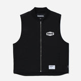 The SS26 ZIP WORK VEST BLACK available online with global shipping, and in PAM Stores Melbourne and Sydney.