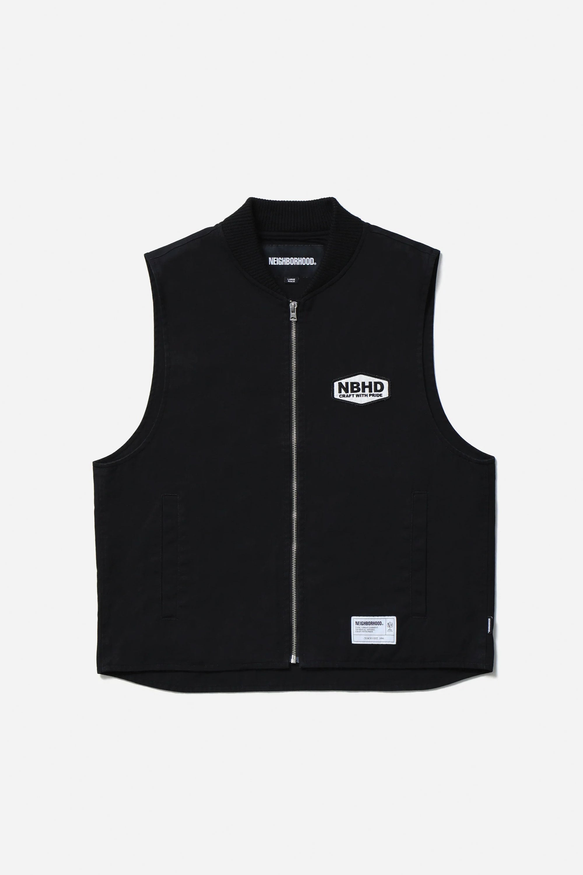 The SS26 ZIP WORK VEST BLACK available online with global shipping, and in PAM Stores Melbourne and Sydney.