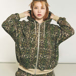 The ZIP HOODIE LEOPARD available online with global shipping, and in PAM Stores Melbourne and Sydney.