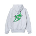 The SS26 B Logo Zip Hoodie Ash available online with global shipping, and in PAM Stores Melbourne and Sydney.