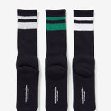 The CLASSIC 3PAC SOCKS BLACK  available online with global shipping, and in PAM Stores Melbourne and Sydney.