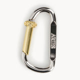 The COLUMN CARABINER SILVER GOLD  available online with global shipping, and in PAM Stores Melbourne and Sydney.