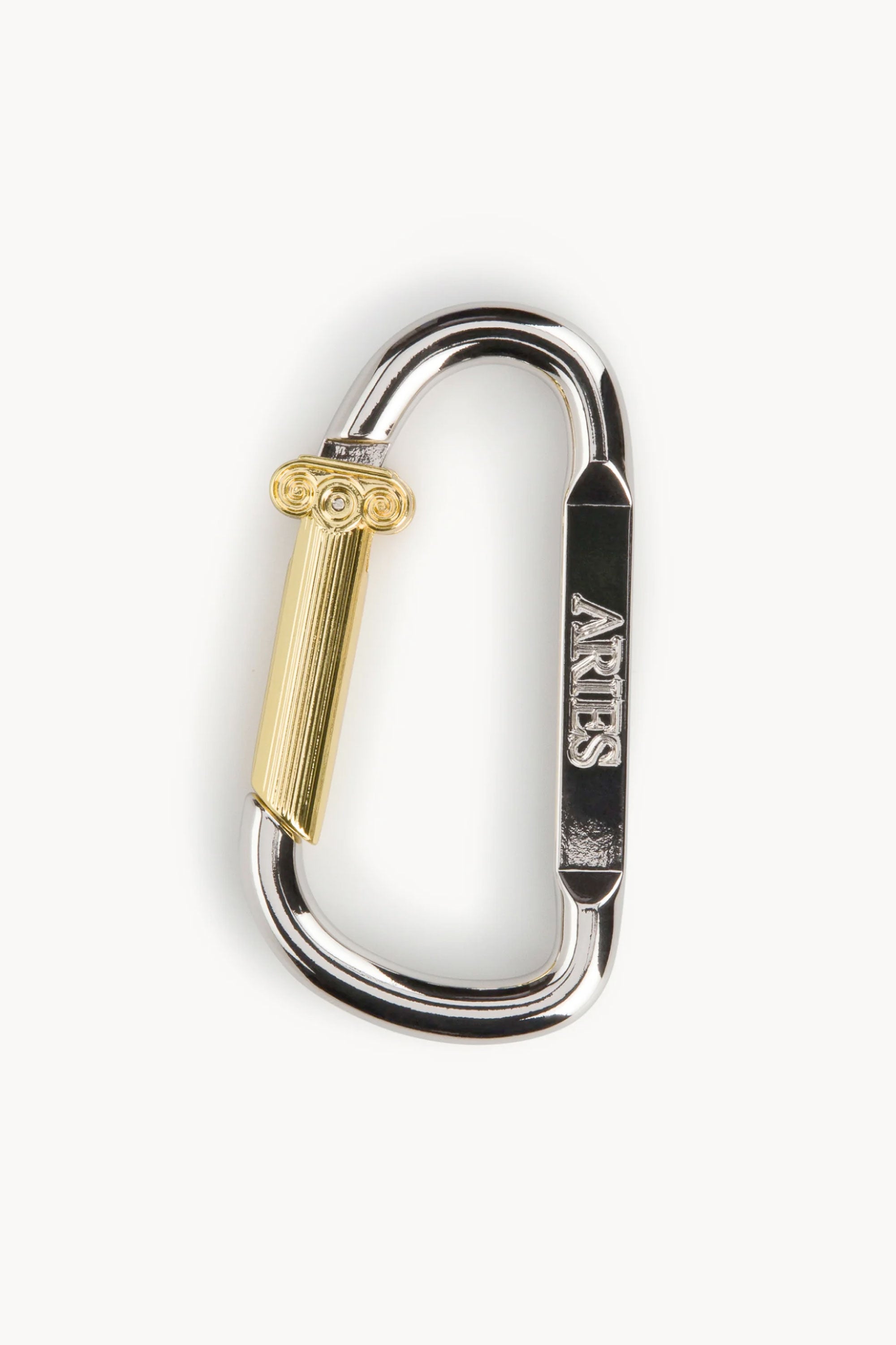 The COLUMN CARABINER SILVER GOLD  available online with global shipping, and in PAM Stores Melbourne and Sydney.