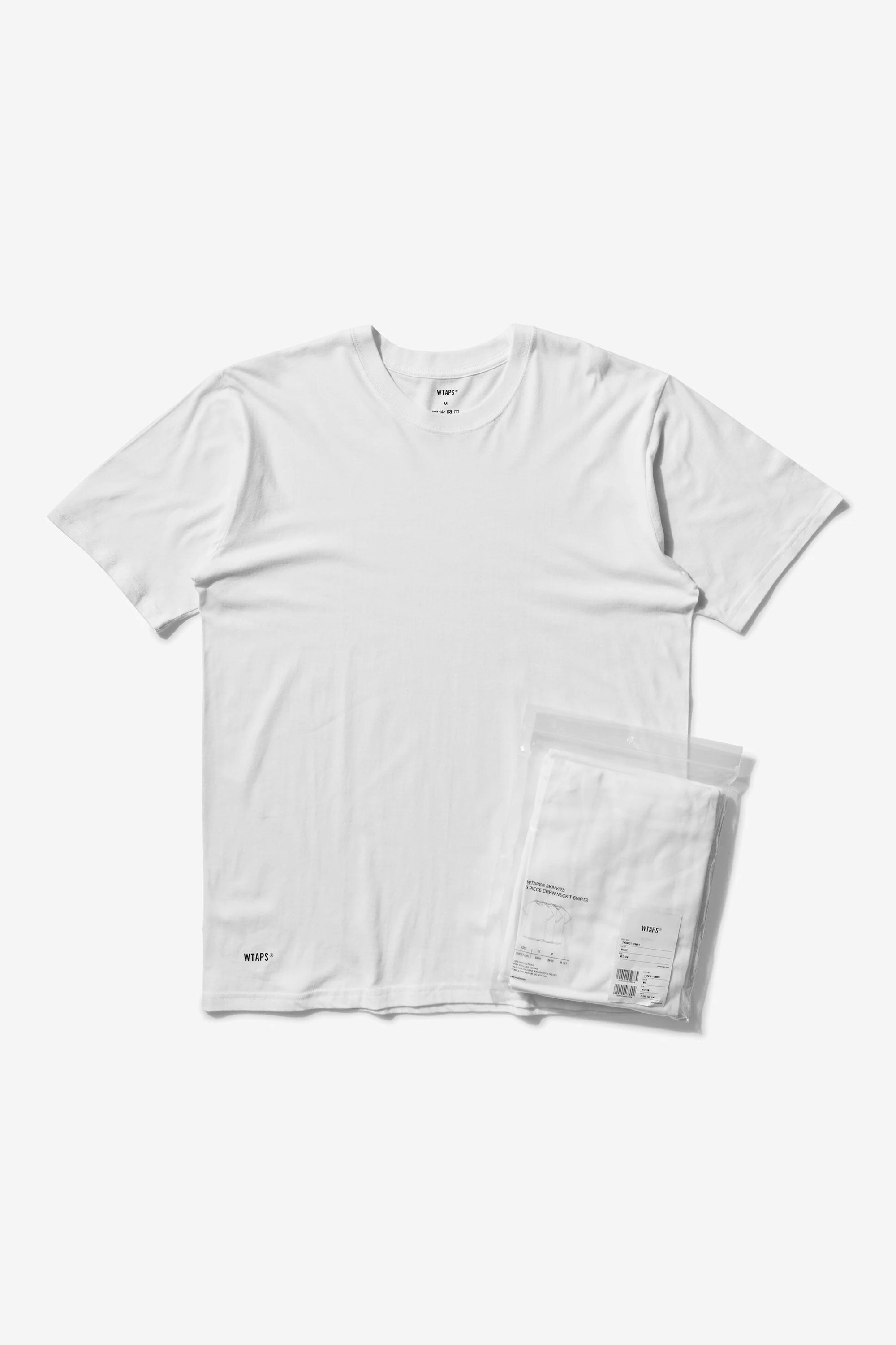 The SKIVVIES BASIC TEE 3 PACK WHITE  available online with global shipping, and in PAM Stores Melbourne and Sydney.