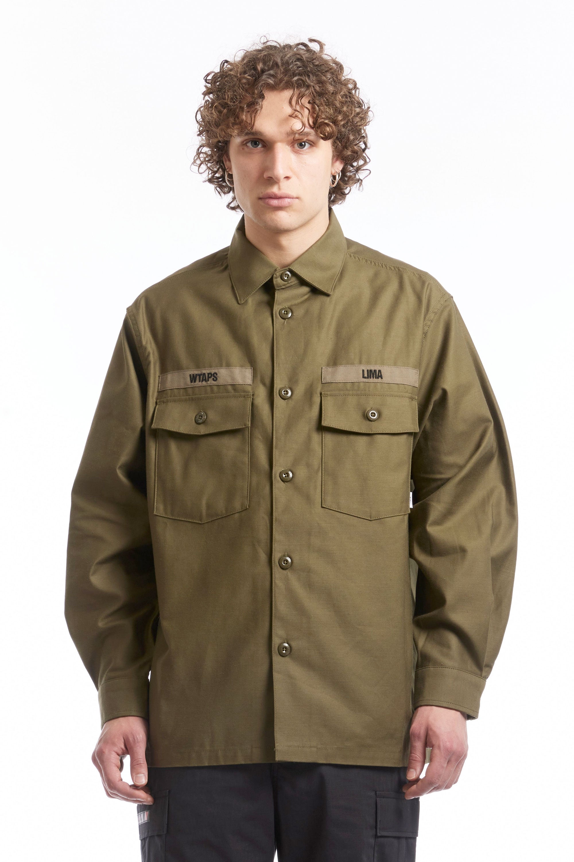 The CBW LS COTTON SATIN SHIRT OLIVE DRAB  available online with global shipping, and in PAM Stores Melbourne and Sydney.