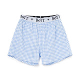Gingham Check Boxer Blue