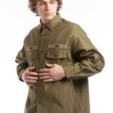 The CBW LS COTTON SATIN SHIRT OLIVE DRAB  available online with global shipping, and in PAM Stores Melbourne and Sydney.