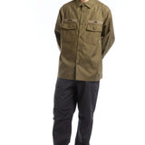 The CBW LS COTTON SATIN SHIRT OLIVE DRAB  available online with global shipping, and in PAM Stores Melbourne and Sydney.