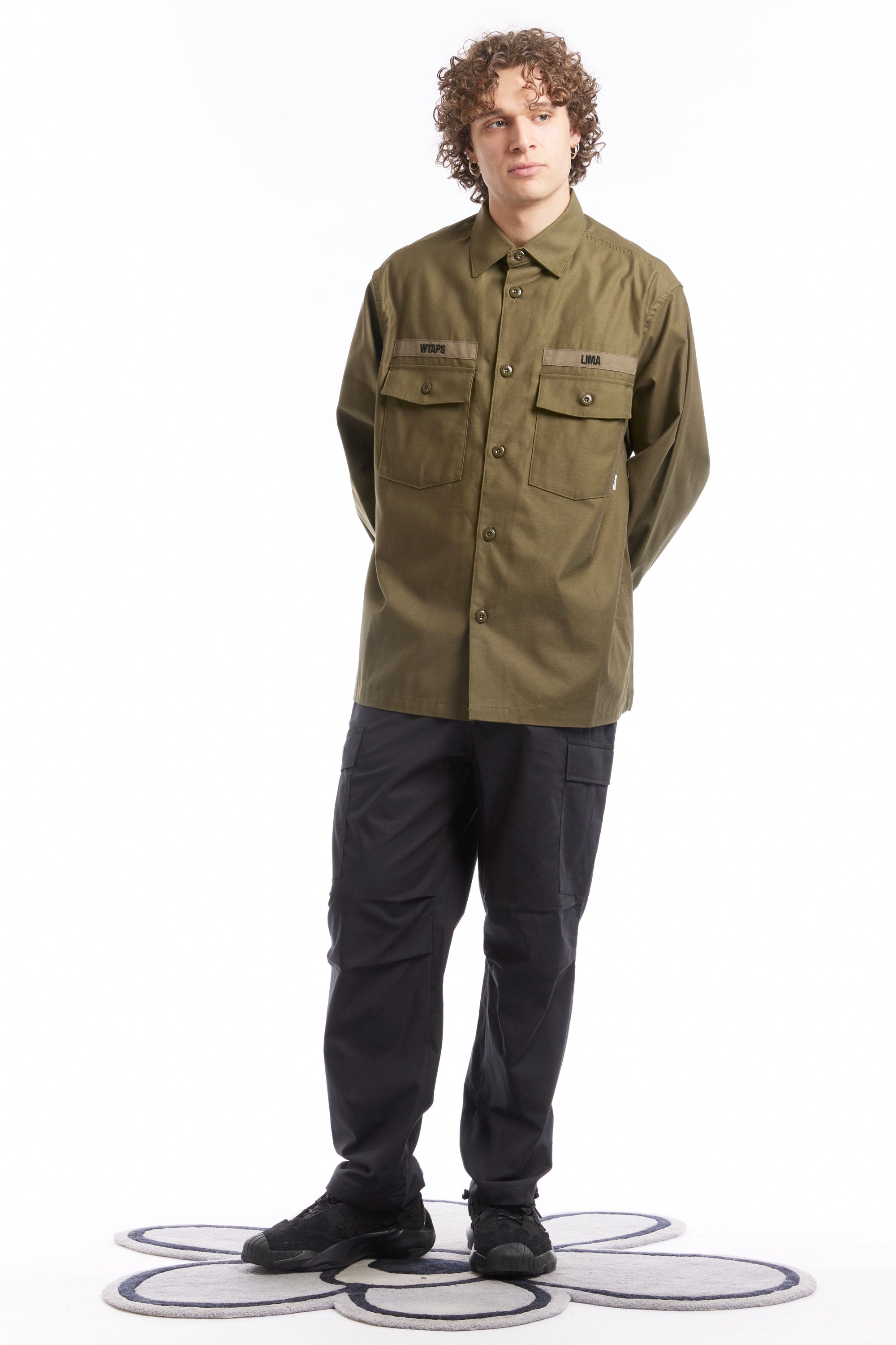 The CBW LS COTTON SATIN SHIRT OLIVE DRAB  available online with global shipping, and in PAM Stores Melbourne and Sydney.