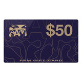 The PAM GIFT CARD $50 AUD available online with global shipping, and in PAM Stores Melbourne and Sydney.