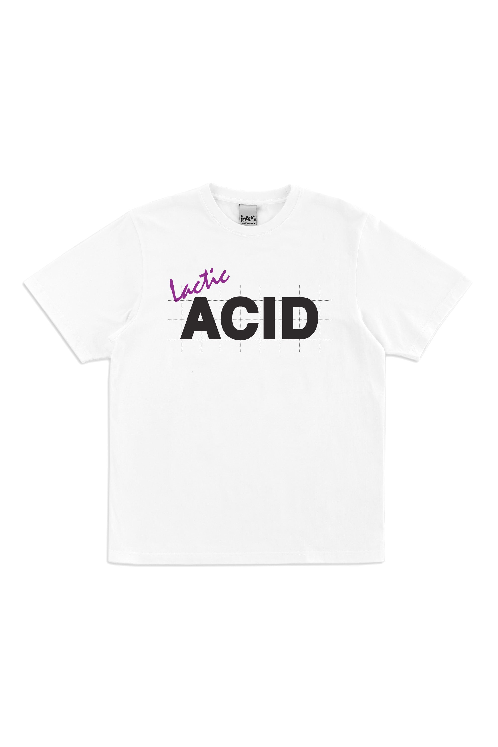 The LACTIC ACID SS T-SHIRT available online with global shipping, and in PAM Stores Melbourne and Sydney.