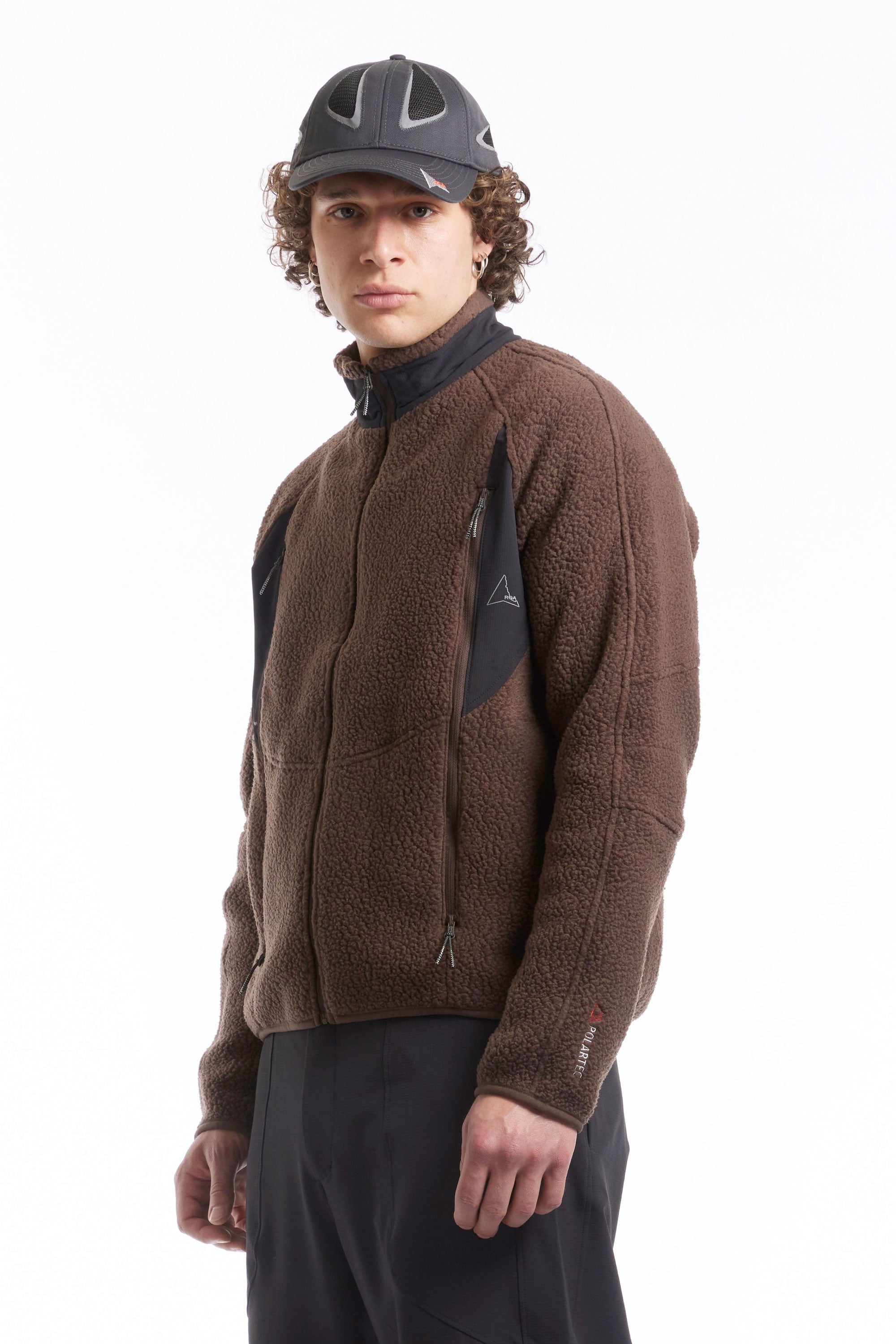 The POLARTEC FLEECE JACKET DARK BROWN  available online with global shipping, and in PAM Stores Melbourne and Sydney.