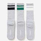 The CLASSIC 3PAC SOCKS GRAY  available online with global shipping, and in PAM Stores Melbourne and Sydney.