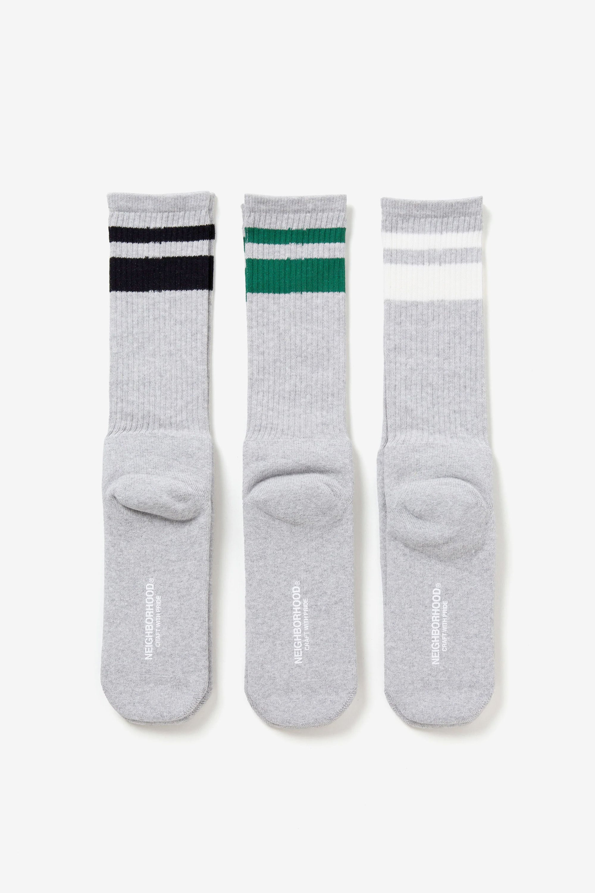 The CLASSIC 3PAC SOCKS GRAY  available online with global shipping, and in PAM Stores Melbourne and Sydney.