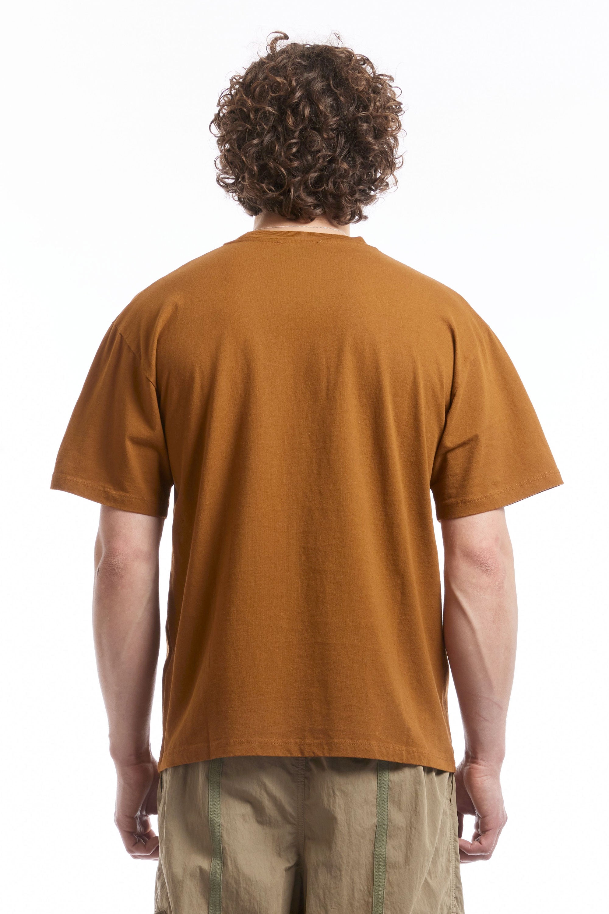 The TEMPLE SS TEE BROWN  available online with global shipping, and in PAM Stores Melbourne and Sydney.