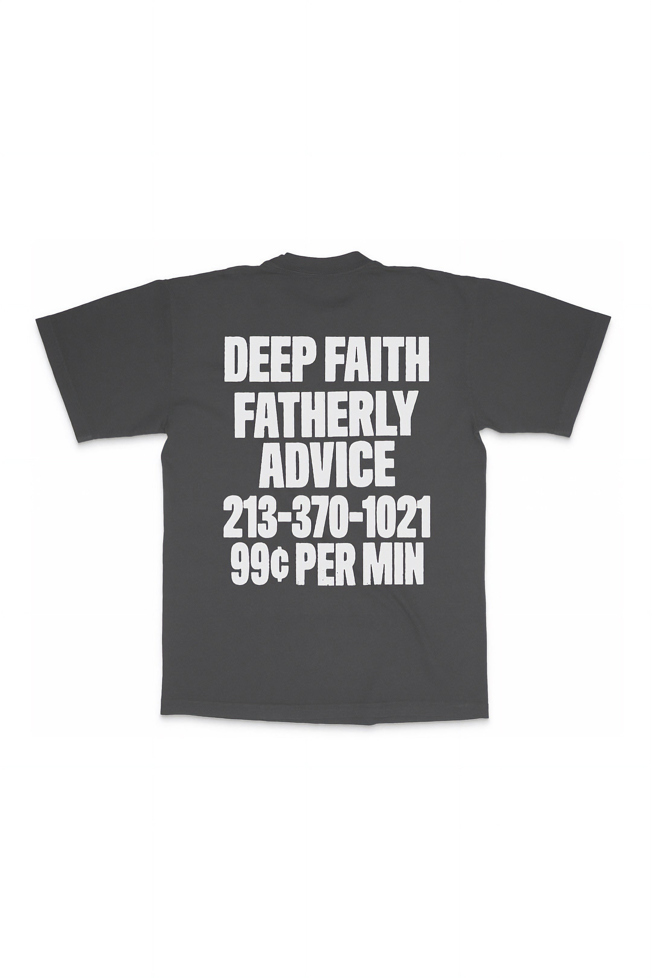 The DEEP FAITH x TOTAL LUXURY SPA - DADDY MERCH TEE  available online with global shipping, and in PAM Stores Melbourne and Sydney.