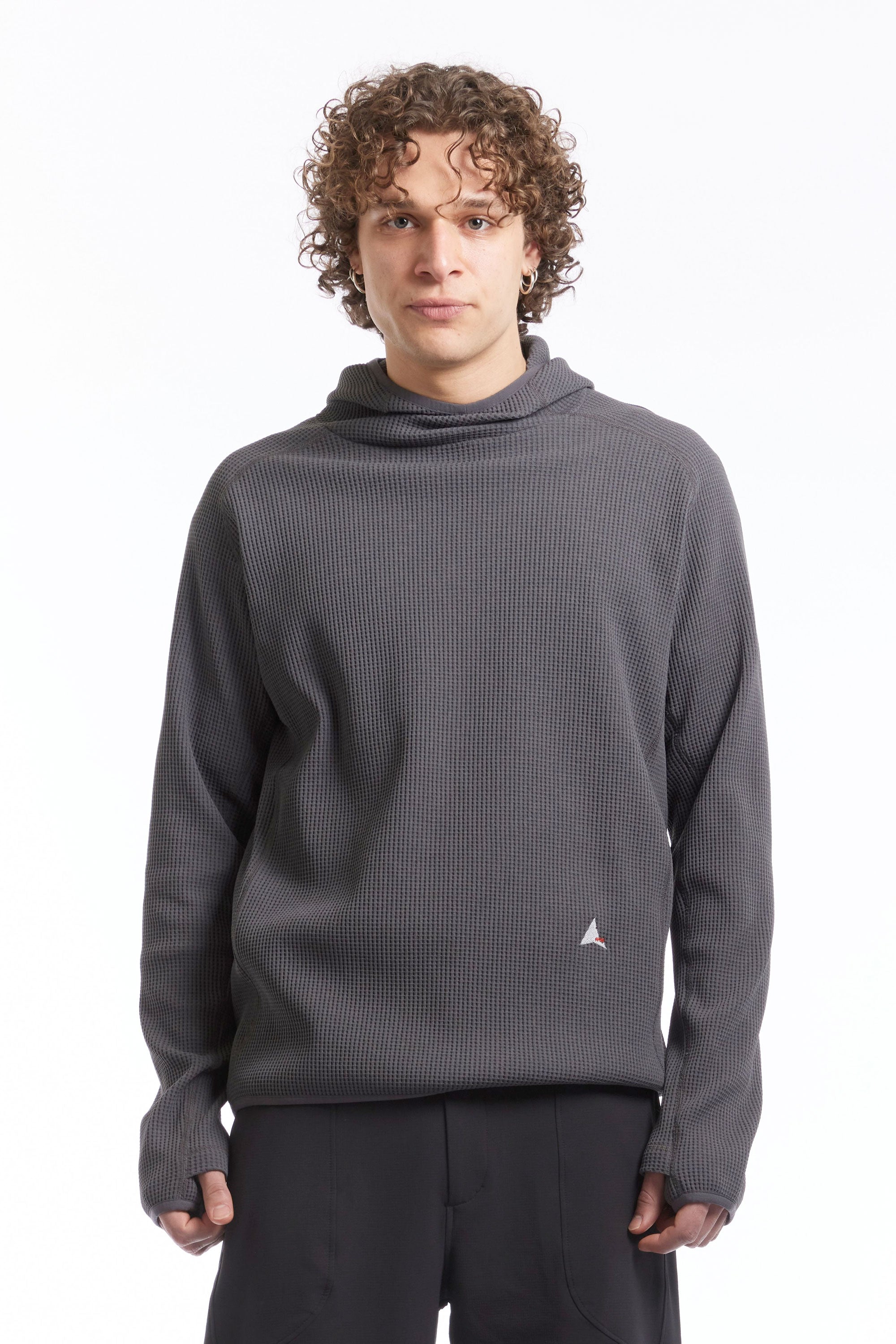 The THERMAL WAFFLE HOODIE ASPHALT  available online with global shipping, and in PAM Stores Melbourne and Sydney.