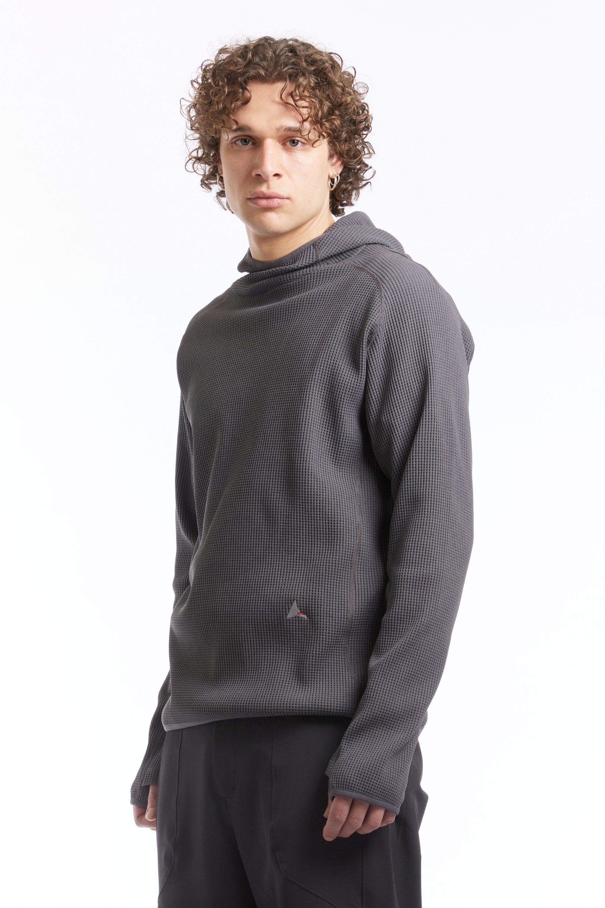 The THERMAL WAFFLE HOODIE ASPHALT  available online with global shipping, and in PAM Stores Melbourne and Sydney.