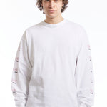 The PRTC LS COTTON PULLOVER WHITE  available online with global shipping, and in PAM Stores Melbourne and Sydney.