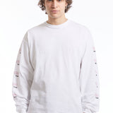 The PRTC LS COTTON PULLOVER WHITE  available online with global shipping, and in PAM Stores Melbourne and Sydney.