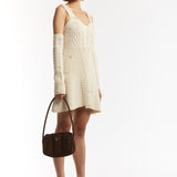 HEAVEN - CABLEKNITTED DRESS WITH GLOVES