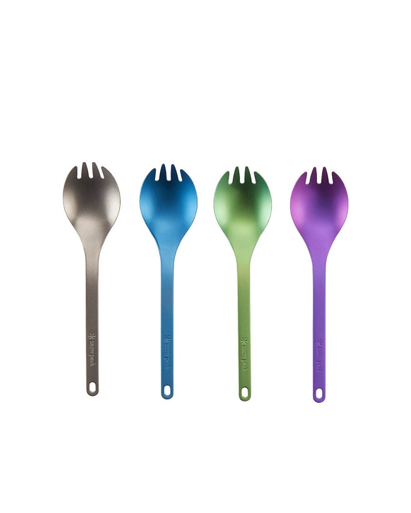 The SNOW PEAK - TITANIUM SPORK  available online with global shipping, and in PAM Stores Melbourne and Sydney.